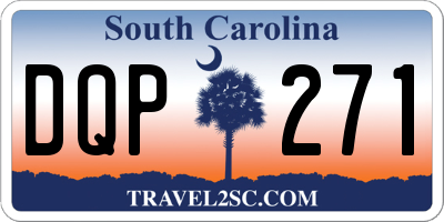 SC license plate DQP271
