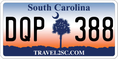 SC license plate DQP388