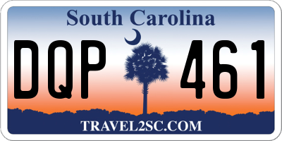 SC license plate DQP461