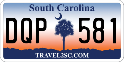SC license plate DQP581