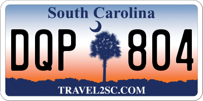 SC license plate DQP804