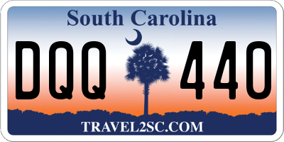 SC license plate DQQ440