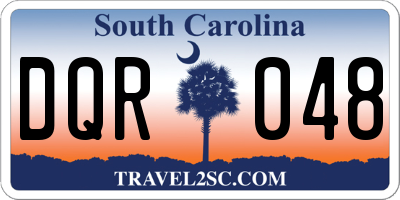 SC license plate DQR048