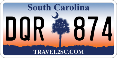 SC license plate DQR874
