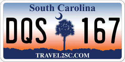 SC license plate DQS167