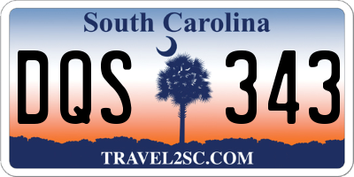 SC license plate DQS343