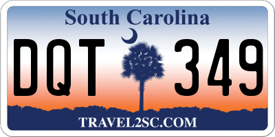 SC license plate DQT349