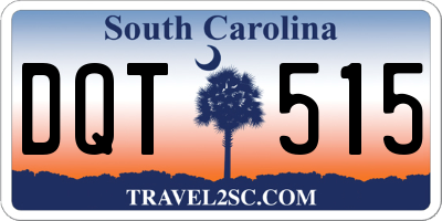 SC license plate DQT515