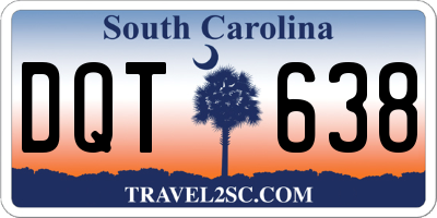 SC license plate DQT638