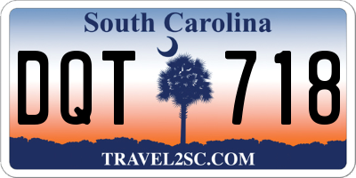 SC license plate DQT718