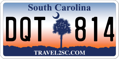 SC license plate DQT814