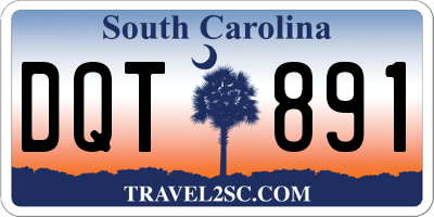 SC license plate DQT891