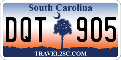 SC license plate DQT905