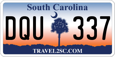 SC license plate DQU337