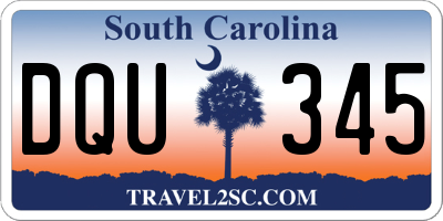 SC license plate DQU345