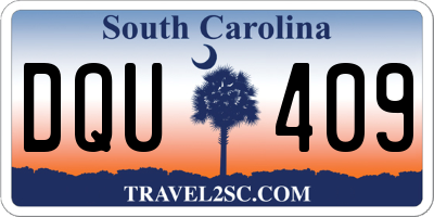 SC license plate DQU409