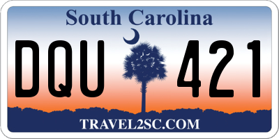 SC license plate DQU421
