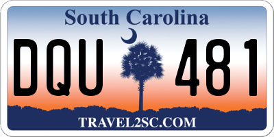 SC license plate DQU481
