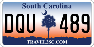 SC license plate DQU489