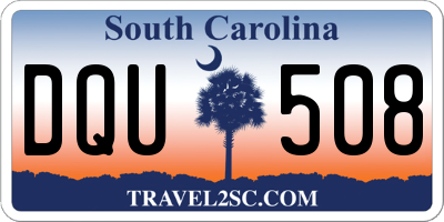 SC license plate DQU508