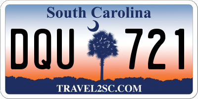 SC license plate DQU721