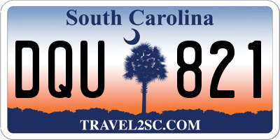 SC license plate DQU821