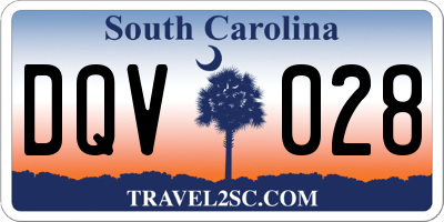 SC license plate DQV028