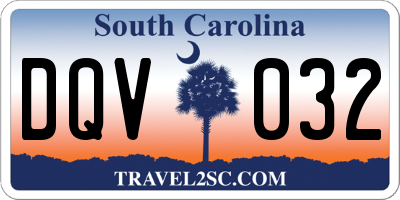 SC license plate DQV032