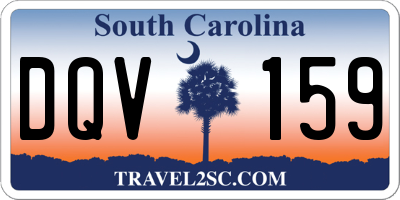 SC license plate DQV159
