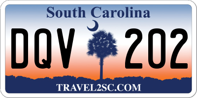 SC license plate DQV202