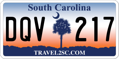 SC license plate DQV217