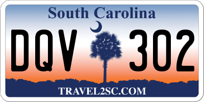 SC license plate DQV302
