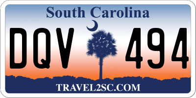 SC license plate DQV494