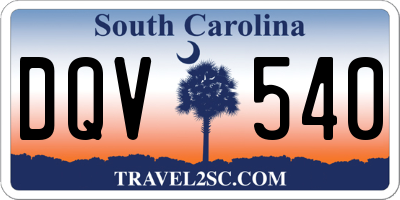 SC license plate DQV540