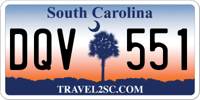 SC license plate DQV551