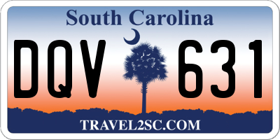SC license plate DQV631
