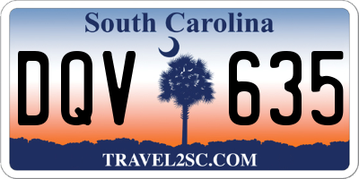 SC license plate DQV635