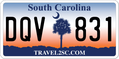 SC license plate DQV831