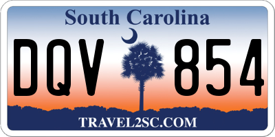 SC license plate DQV854