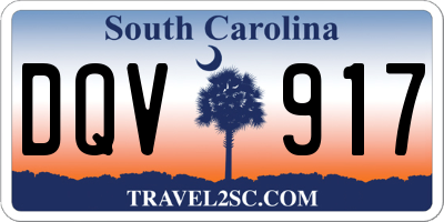 SC license plate DQV917