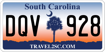 SC license plate DQV928