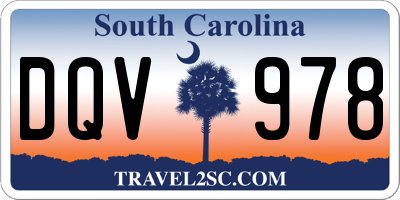 SC license plate DQV978