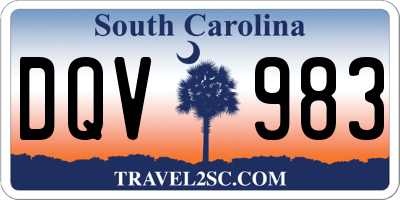 SC license plate DQV983