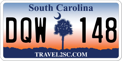 SC license plate DQW148