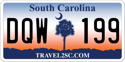 SC license plate DQW199