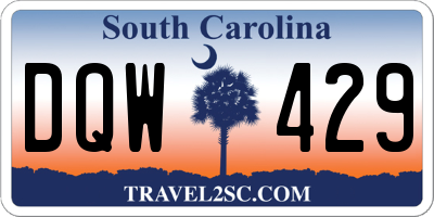 SC license plate DQW429