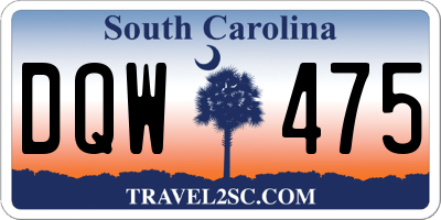 SC license plate DQW475