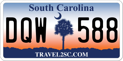 SC license plate DQW588