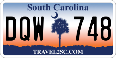 SC license plate DQW748