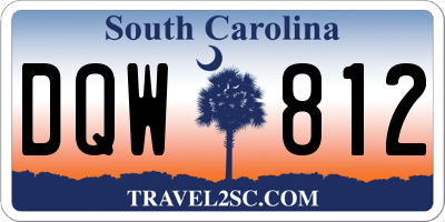 SC license plate DQW812